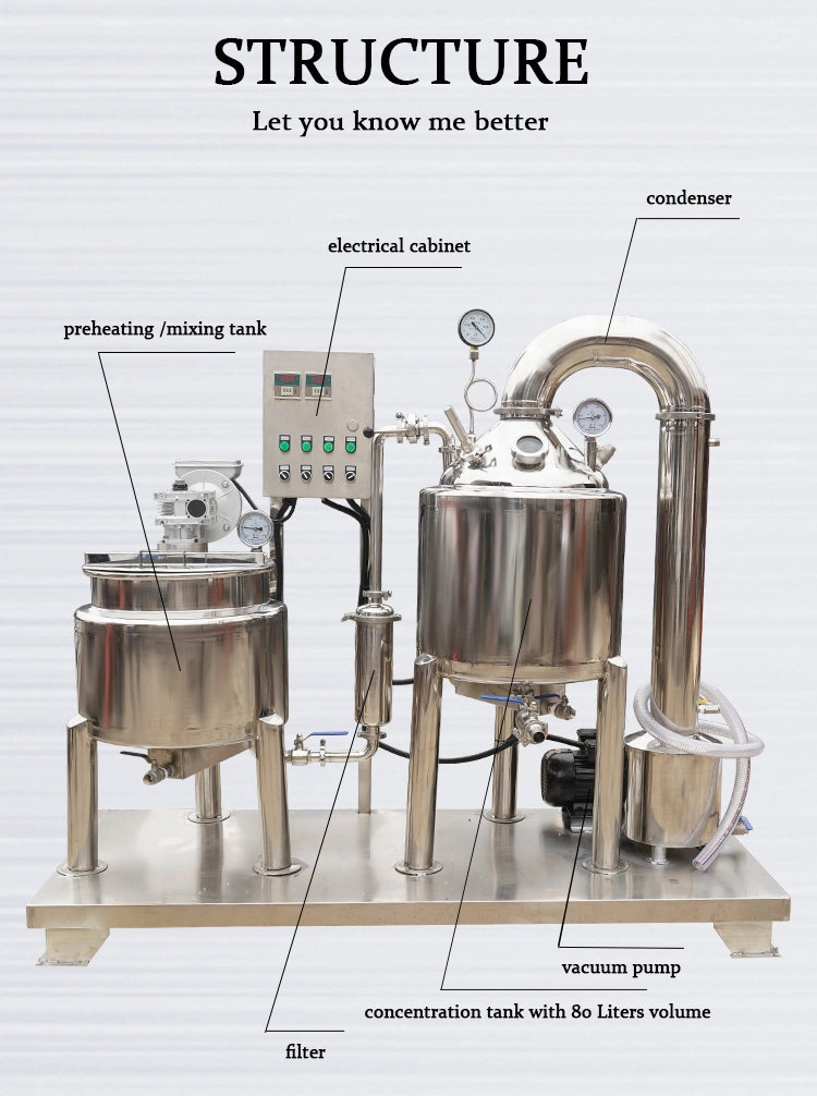 0.5 Ton Honey Processing Machines Honey Preheating Mixing Filtering Concentrating